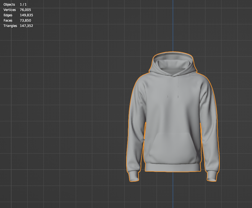 Men Hoodie 3d Model Marvelous Designer-Clo3d-fbx-obj-Zprj