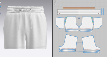 Men's Oversize Shorts 3d Model Marvelous Designer-Clo3d-fbx-obj-Zprj