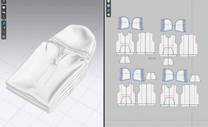 Folded 4 Pile Hoodie 3d Model Marvelous Designer-Clo3d-fbx-obj-Zprj