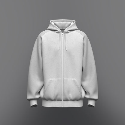 Men's Raglan Oversize Front Zip Hoodie 3d Model Marvelous Designer-Clo3d-fbx-obj-Zprj
