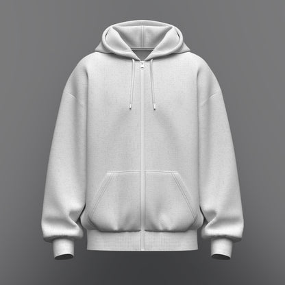 Men's Oversize Front Zip Hoodie 3d Model Marvelous Designer-Clo3d-fbx-obj-Zprj