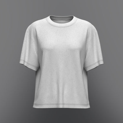 Women Half Sleeve Loose Fit T-Shirt 3d Model Marvelous Designer-Clo3d-fbx-obj-Zprj
