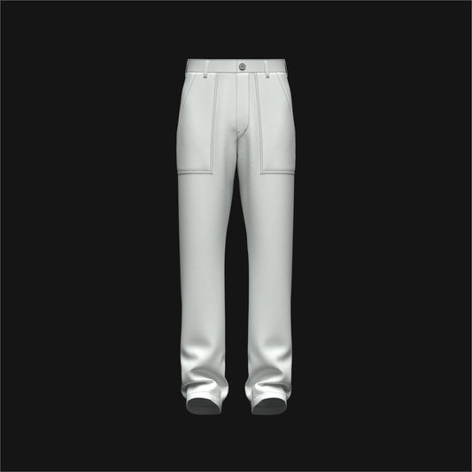 Men's Worker Pant 3d Model Marvelous Designer-Clo3d-fbx-obj-Zprj