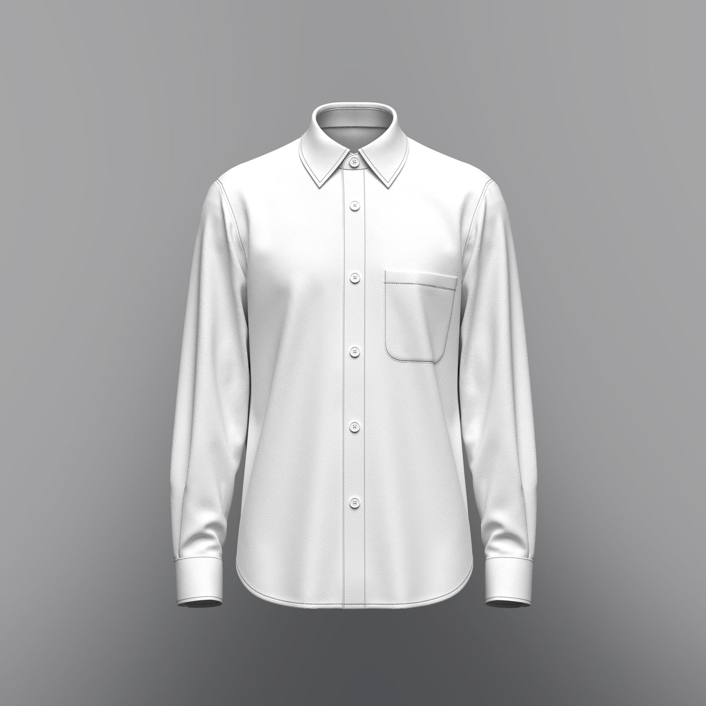 Men's Regular Fit Full Slv Shirt 3d Model Marvelous Designer-Clo3d-fbx-obj-Zprj
