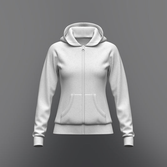 Women's Front Zip Hoodie 3d Model Marvelous Designer-Clo3d-fbx-obj-Zprj