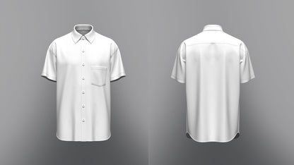 Men's Loose Fit Half Slv Shirt 3d Model Marvelous Designer-Clo3d-fbx-obj-Zprj