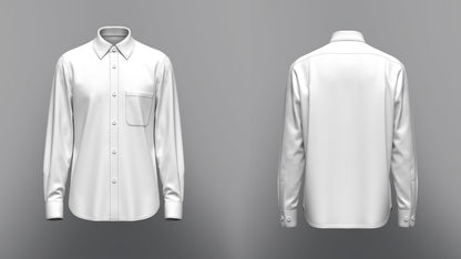 Men's Regular Fit Full Slv Shirt 3d Model Marvelous Designer-Clo3d-fbx-obj-Zprj