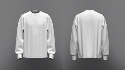 Men's Oversized Raglan Full Sleeve T-shirt 3d Model Marvelous Designer-Clo3d-fbx-obj-Zprj