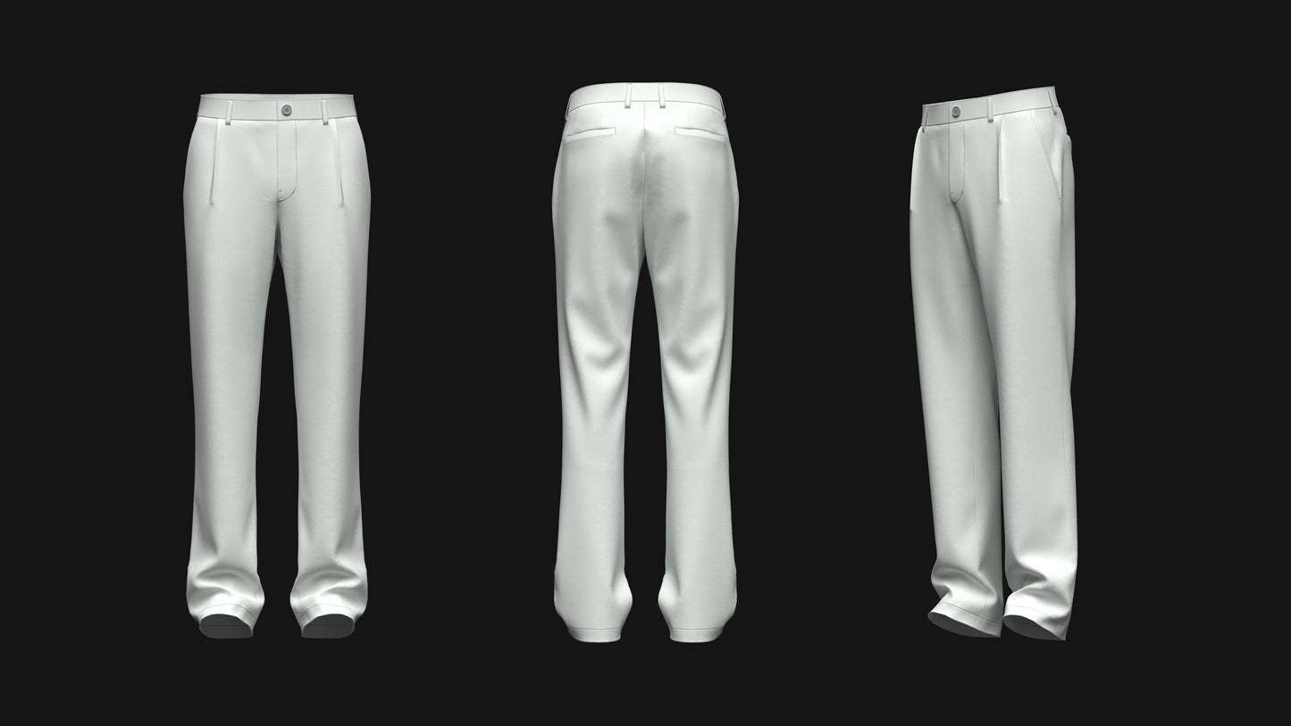 Men's Pant 3d Model Marvelous Designer-Clo3d-fbx-obj-Zprj