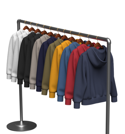 Hoodie On Steel Rack 3d Model Marvelous Designer-Clo3d-fbx-obj-Zprj
