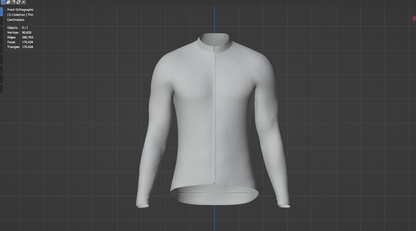 Men's Full Sleeve Cycling Jersey 3d Model Marvelous Designer-Clo3d-fbx-obj-Zprj