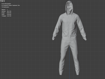 Men's Tracksuit 3d Model Marvelous Designer-Clo3d-fbx-obj-Zprj