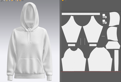 Women Raglan Sleeve Hoodies 3d Model Marvelous Designer-Clo3d-fbx-obj-Zprj
