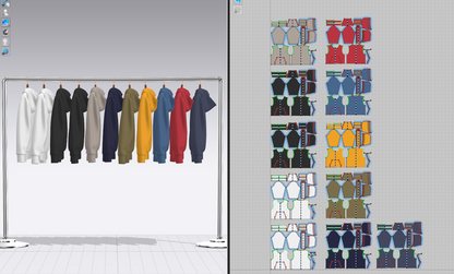 Hoodie On Steel Rack 3d Model Marvelous Designer-Clo3d-fbx-obj-Zprj