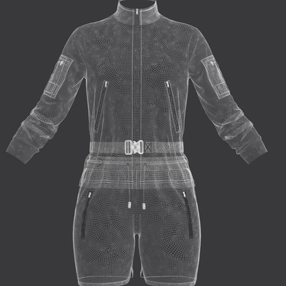 Womens Jacket And Shorts Outfit 3d Model Marvelous Designer-Clo3d-fbx-obj-Zprj