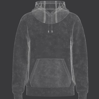 Male's Hoodie 3d Model Marvelous Designer-Clo3d-fbx-obj-Zprj