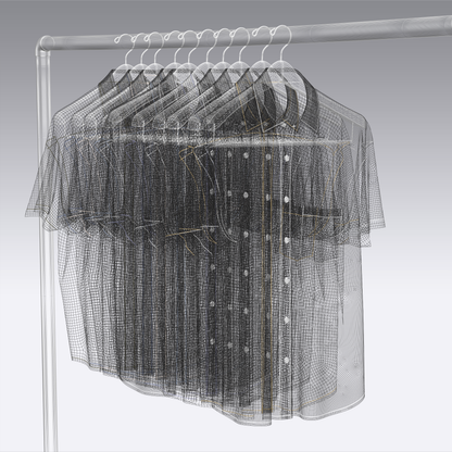 Shirt On Steel Hanger 3d Model Marvelous Designer-Clo3d-fbx-obj-Zprj