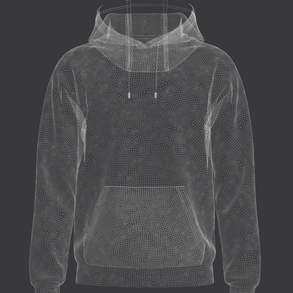 Men Hoodie 3d Model Marvelous Designer-Clo3d-fbx-obj-Zprj
