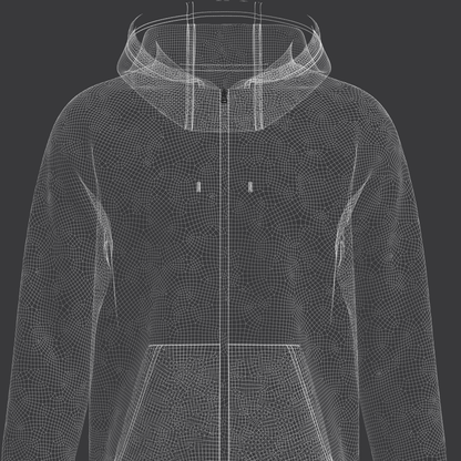 Men's Hoodie 3d Model Marvelous Designer-Clo3d-fbx-obj-Zprj