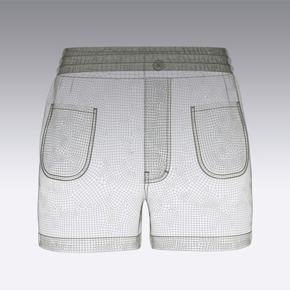 Women's Shorts 3d Model Marvelous Designer-Clo3d-fbx-obj-Zprj
