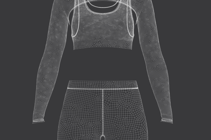 Gym Wear 3d Model Marvelous Designer-Clo3d-fbx-obj-Zprj