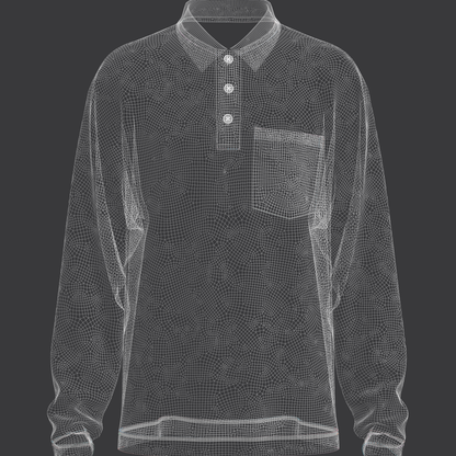 Men's Oversized Polo 3d Model Marvelous Designer-Clo3d-fbx-obj-Zprj