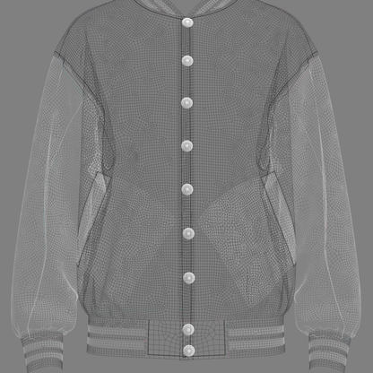 Men's Oversized Varsity Jacket 3d Model Marvelous Designer-Clo3d-fbx-obj-Zprj