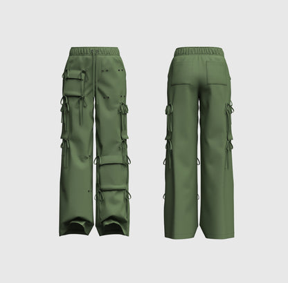 Women's Cargo Pant with Drawstring 3d Model Marvelous Designer-Clo3d-fbx-obj-Zprj