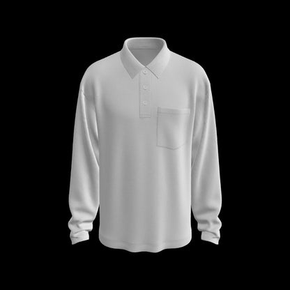 Men's Oversized Full Sleeve Polo 3d Model Marvelous Designer-Clo3d-fbx-obj-Zprj